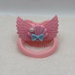 Pink sea shell adult pacifier